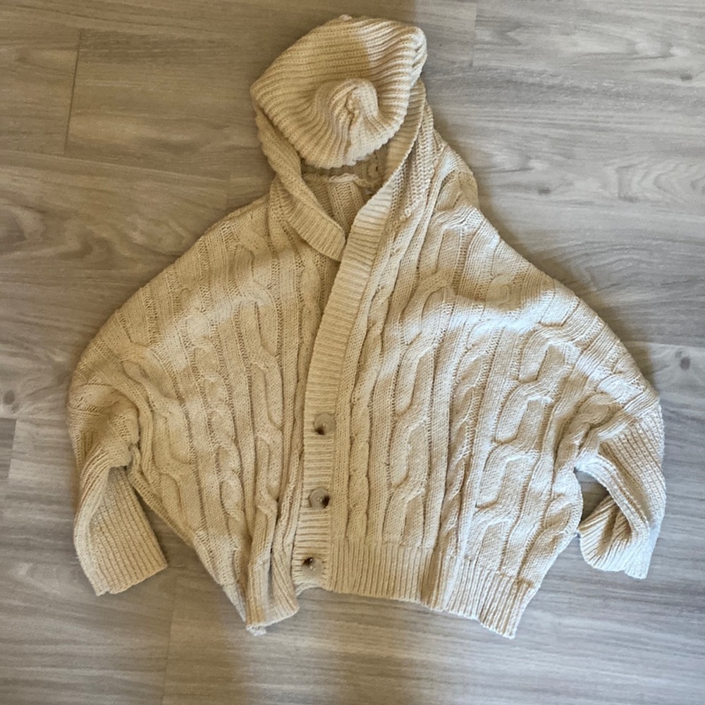 Chunky knit oversized fashion nova cropped cardigan